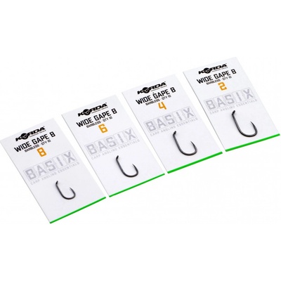 Korda Basix Wide Gape Barbless vel.2 10 ks