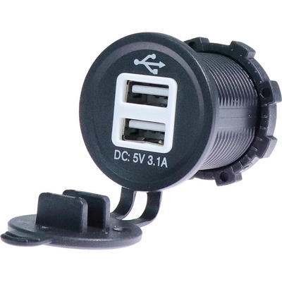 BIKETEC PRO motocyklová zásuvka 2x USB typ-A (EL)