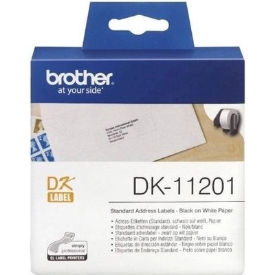 Štítky papírové Brother DK11201, 29 mm x 90 mm, bílé, 400 ks