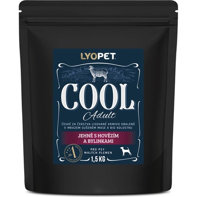 Lyopet Cool Adult Jahňacie s hovädzím a bylinkami 1,5 kg