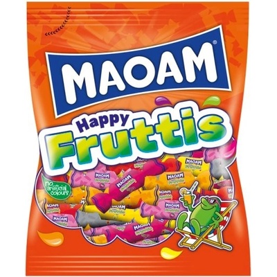 Maoam Happy Fruttis karamely s příchutěmi ovocnou a kolovou 175 g