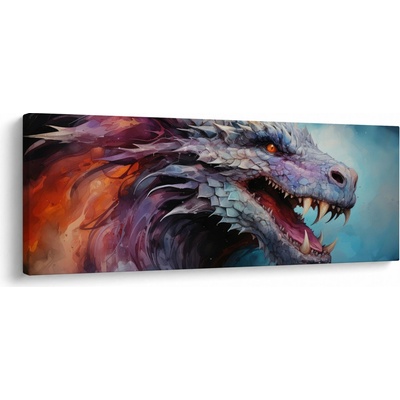 Obraz - Ilustrácia draka, jednodielne 100x40 cm