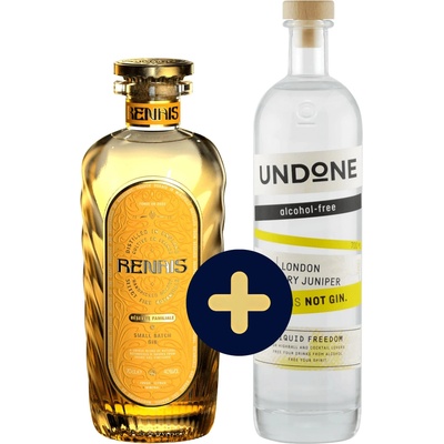 Renais Small Batch Gin + Undone No.2 Not Gin (set 1 x 0.7 l, 1 x 0.7 l)