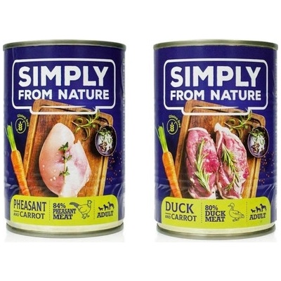Simply From Nature Adult s bažantem a kachnou 12 x 400 g