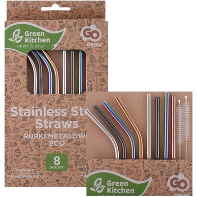 Paper Design Brčka na pití kovové mix 8 ks 2 stětečky