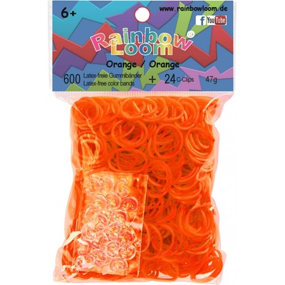 RAINBOW LOOM Original gumičky 600 kusov oranžová