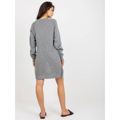 Badu Oversize pletené šaty BA-SW-9005.36P šedá
