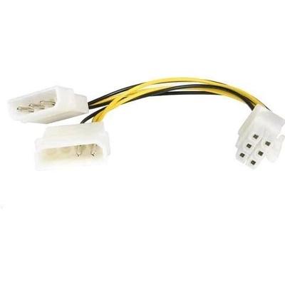 Premiumcord Redukce napájecí 5.25" Molex - 6 pin pro PCI-E grafické karty, kn-9