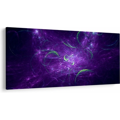 Obraz - fialová abstrakcia, jednodielne 200x100 cm