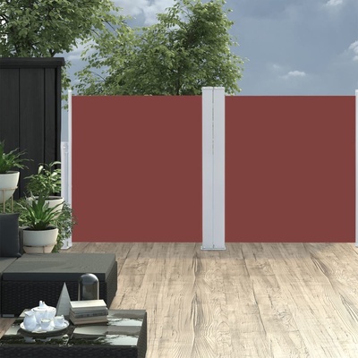 vidaXL Zatahovací boční markýza hnědá 120 x 600 cm