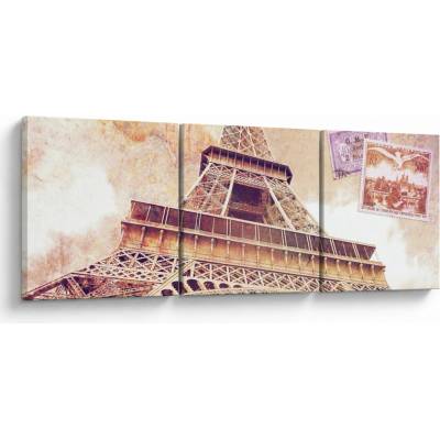 Obraz - Pohľad z Paríža, trojdielne 120x40 cm