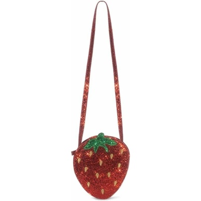 Konges Sløjd Dětská kabelka Strawberry Barbados Cherry, červená barva, textil