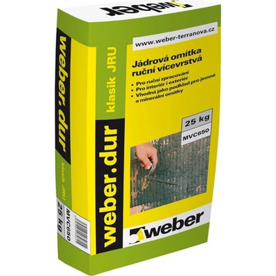 Weber weber.dur klasik JRU jádrová omítka 2mm 25 kg - MVC 650 25