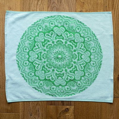 Mandalama Utěrka mandala zelená – Srdeční čakra