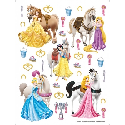 Ag Design DK 1773 samolepící dekorace Princezny a koně rozměry 65 x 85 cm – Hledejceny.cz