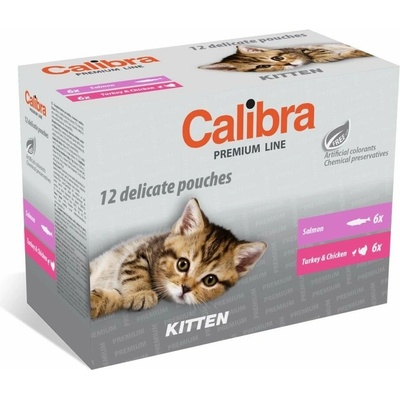 Calibra Cat Kitten Turkey & Chicken 12 x 100 g