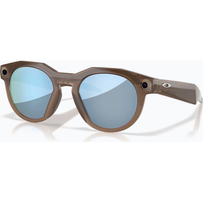 Meta Oakley Meta HSTN Smart Glasses - Brown Smoke, Prizm Deep Water Polarized (0OW800280020651)