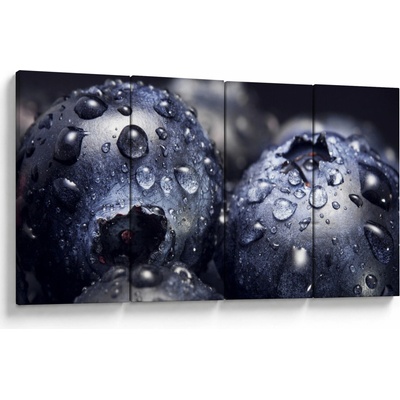 Obraz ovoce s kapkami vody, Čtyřdílný 160x80 cm