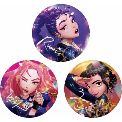 Pyramid International KPop Demon Hunters Pin-Back Buttons 3-Pack