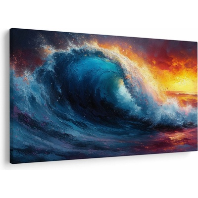 Obraz - Vlna v západu slnka, jednodielne 150x100 cm