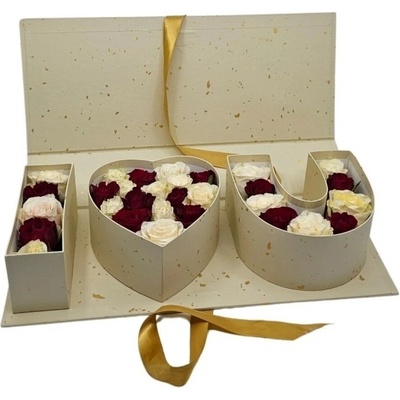 Krémový I Love You Box růží 007 – Hledejceny.cz