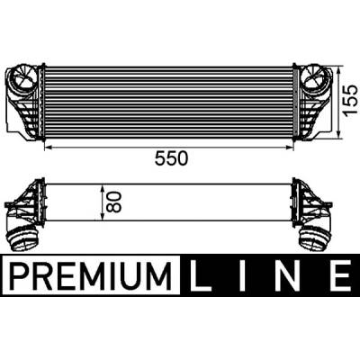 Chladič plniaceho vzduchu MAHLE ORIGINAL CI 184 000P (CI184000P)