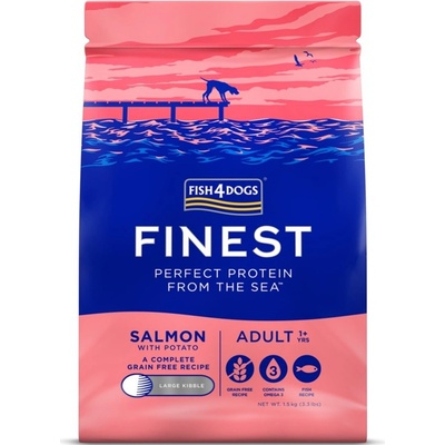 Fish4dogs malé pro dospělé psy Finest losos s bramborami 1,5 kg