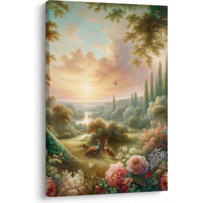 Obraz - Pávi v zahradě, jednodílný 60x90 cm