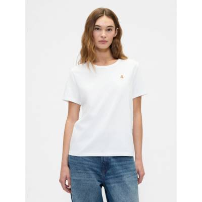GAP Tričko VintageSoft Brannan Bear Bílá