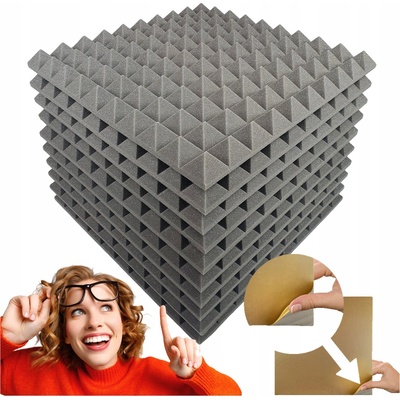 DNA AKUSTICKÉ IZOLAČNÍ PANELY SAMOLEPICÍ PĚNA 50x50x5 BALENÍ 10 KS