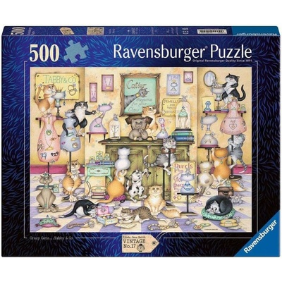 Ravensburger Vintage č.17 Crazy Cats Tabby a spol. 500 dielov