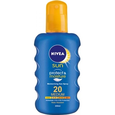 Nivea Sun Protect & Moisture spray SPF20 200 ml – Hledejceny.cz