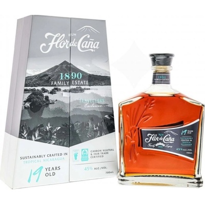 Flor de Caňa 19y 45% 0,7 l (holá láhev)