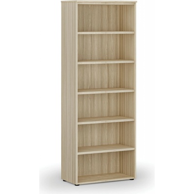 Primo Kancelářský regál WOOD, 2128 x 800 x 420 mm, dub přírodní