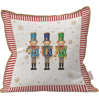 Easy Life Vankúš Christmas Teddy biela 45x45