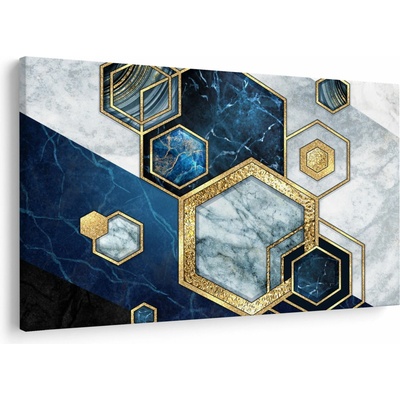 Obraz - Mramorové hexagony, jednodílný 120x80 cm