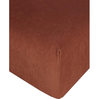 4sleep prestieradlo froté s gumou skořicové 180x200