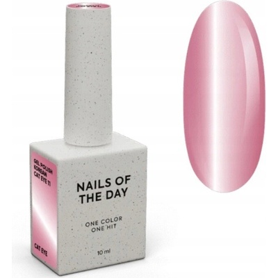NAILSOFTHEDAY Korean cat eye 11 - růžový hybridní lak "kočičí oko", 10 ml