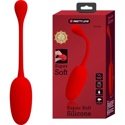 Pretty Love Knucker Super Soft Silicone Vibration Egg Red
