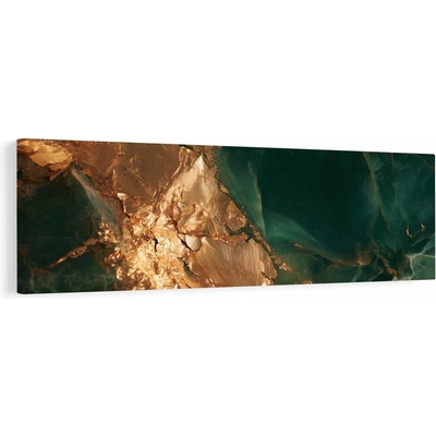 Dovido Obraz luxusní zlatavá textura s tyrkysem - 150x50