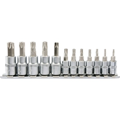 Sada hlavíc s bitmi TORX s otvorom 1/4 "a 3/8" 12 ks - YT-04331