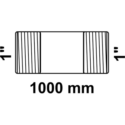 Dvojitá potrubní vsuvka Kirchhoff 33,3 mm (vnější závit 1 ) x 1 000 mm pozinkovaná