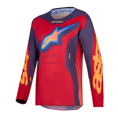 Alpinestars Racer Hunt Youth červená/tmavo sivá/gradient