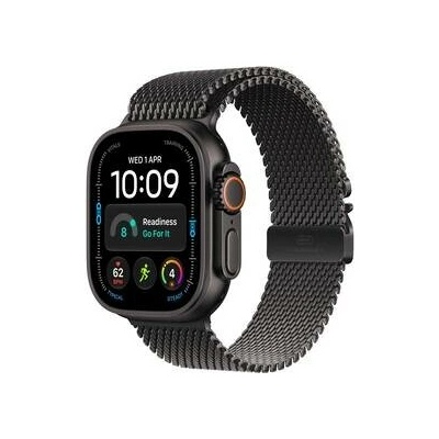 Apple Watch Ultra 4 GPS + Cellular 49 mm čierny titán, čierny titánový milánský tah - L MJAX4QC/A
