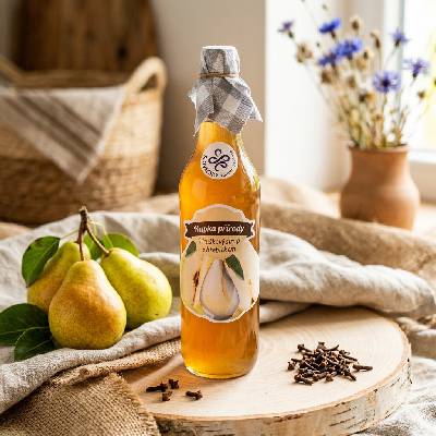 Kapka Přírody Hruškový sirup s hřebíčkem 0,5 l