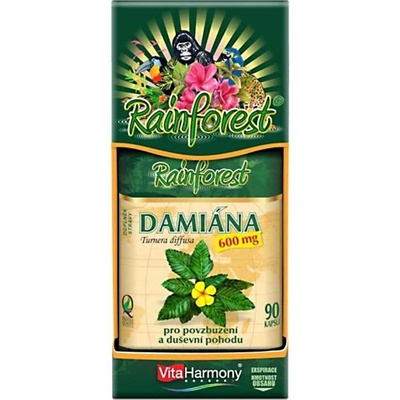 Damiána 600 mg pro povzbuzení a duševní pohodu 90 kapslí