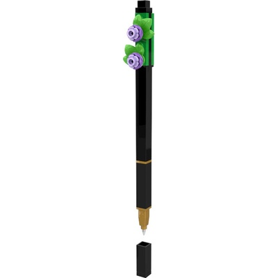 LEGO Botanicals Gelové pero, čierno - fialová kvetina