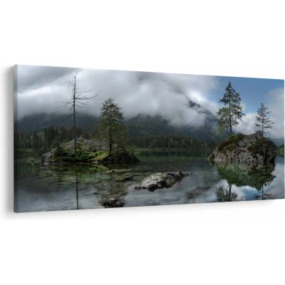 Obraz stromů v jezeře, jednodílný 200x100 cm