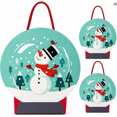 Darčeková taška Allbag papierový snehuliak 27 x 29,5 cm