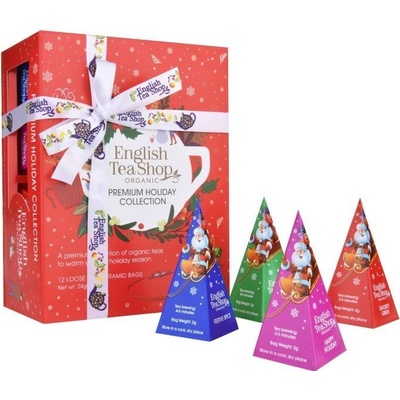English Tea Shop VÁNOČNÍ KOLEKCE ČERVENÁ 12 pyramidek 24 g